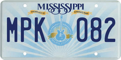 MS license plate MPK082