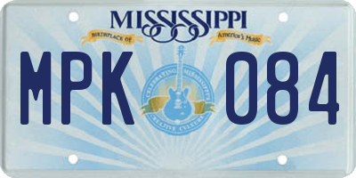 MS license plate MPK084
