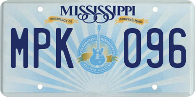 MS license plate MPK096