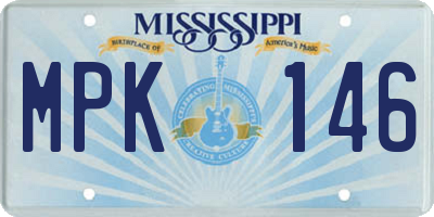 MS license plate MPK146