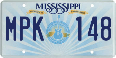 MS license plate MPK148