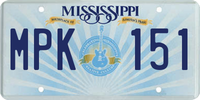 MS license plate MPK151