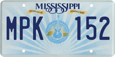 MS license plate MPK152
