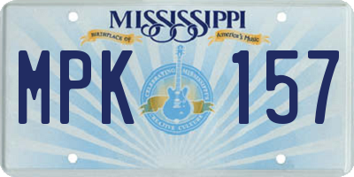 MS license plate MPK157