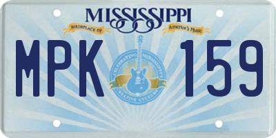 MS license plate MPK159