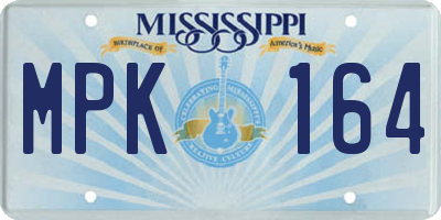 MS license plate MPK164