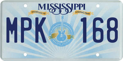 MS license plate MPK168