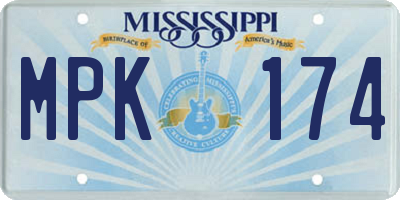 MS license plate MPK174