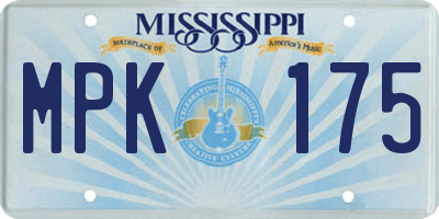 MS license plate MPK175