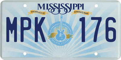 MS license plate MPK176