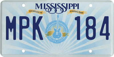 MS license plate MPK184