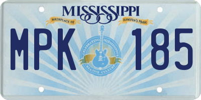 MS license plate MPK185