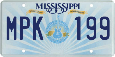 MS license plate MPK199