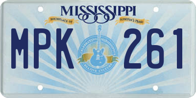 MS license plate MPK261