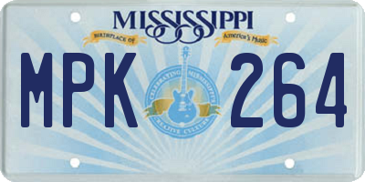 MS license plate MPK264