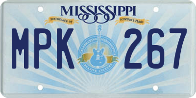 MS license plate MPK267