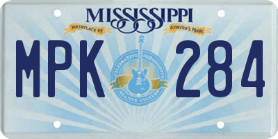 MS license plate MPK284