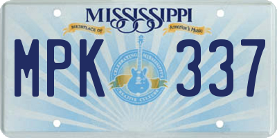 MS license plate MPK337