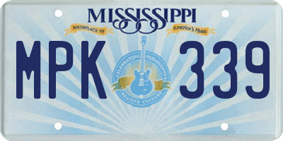 MS license plate MPK339