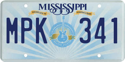 MS license plate MPK341
