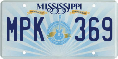 MS license plate MPK369