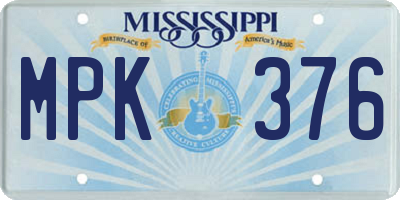 MS license plate MPK376