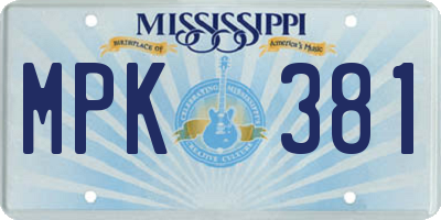 MS license plate MPK381
