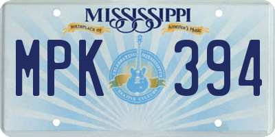 MS license plate MPK394