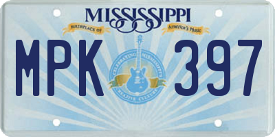 MS license plate MPK397