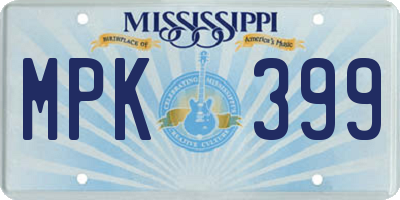 MS license plate MPK399