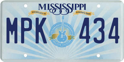 MS license plate MPK434