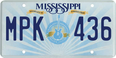 MS license plate MPK436