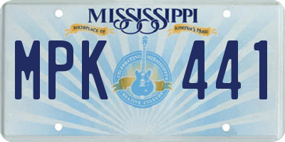 MS license plate MPK441