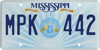 MS license plate MPK442