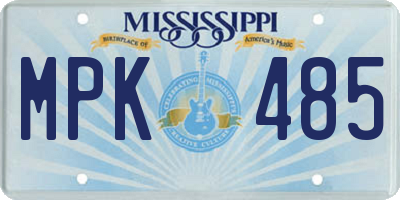 MS license plate MPK485
