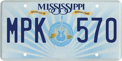 MS license plate MPK570