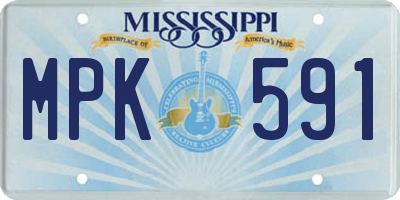 MS license plate MPK591