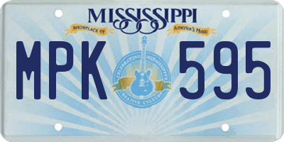 MS license plate MPK595