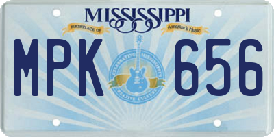 MS license plate MPK656