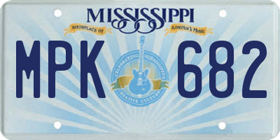 MS license plate MPK682