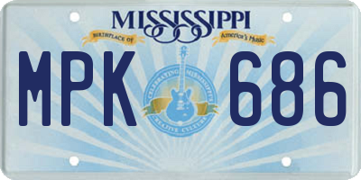 MS license plate MPK686