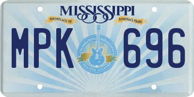 MS license plate MPK696