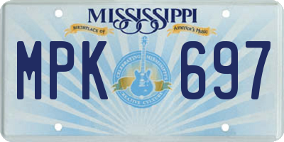 MS license plate MPK697