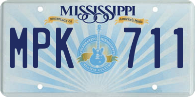 MS license plate MPK711
