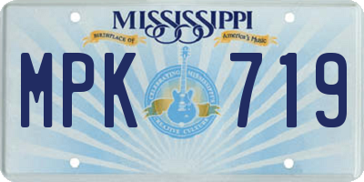 MS license plate MPK719