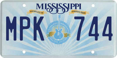 MS license plate MPK744