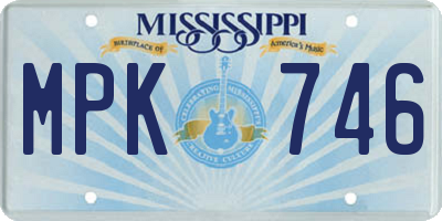 MS license plate MPK746
