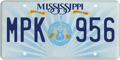 MS license plate MPK956