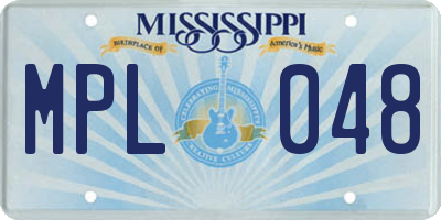 MS license plate MPL048