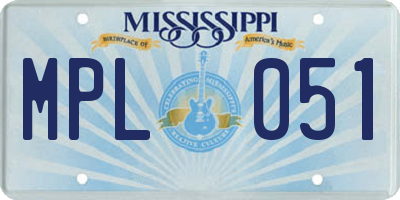 MS license plate MPL051